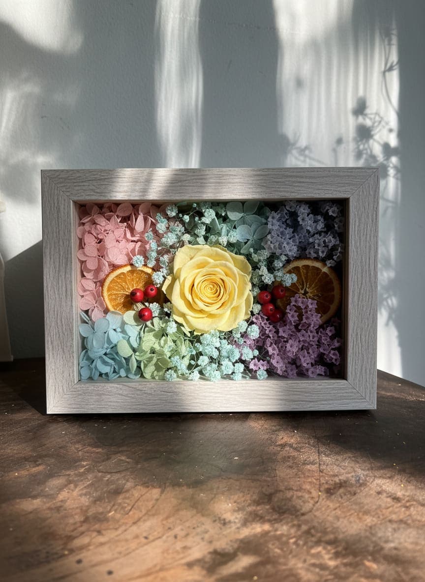 Pink Rose Flower Box